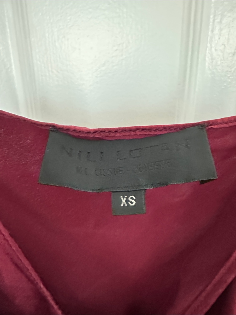 Nili Lotan Burgundy Silk Slip Dress - Picture 5 of 12